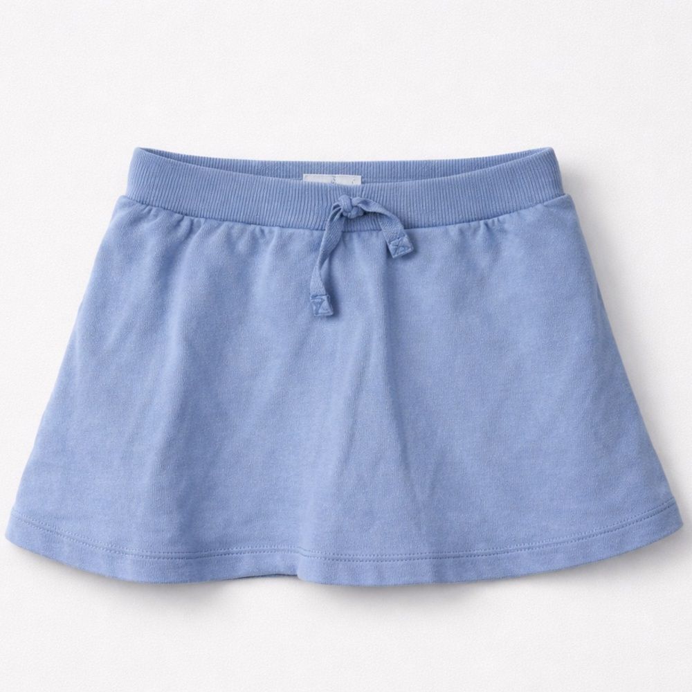 Hanna Andersson Blue knit pull on skirt size 6-7 EUC